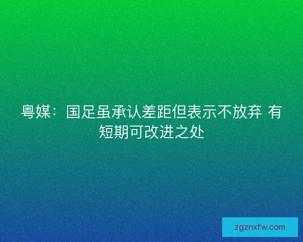 粤媒：国足虽承认差距但表示不放弃 有短期可改进之处